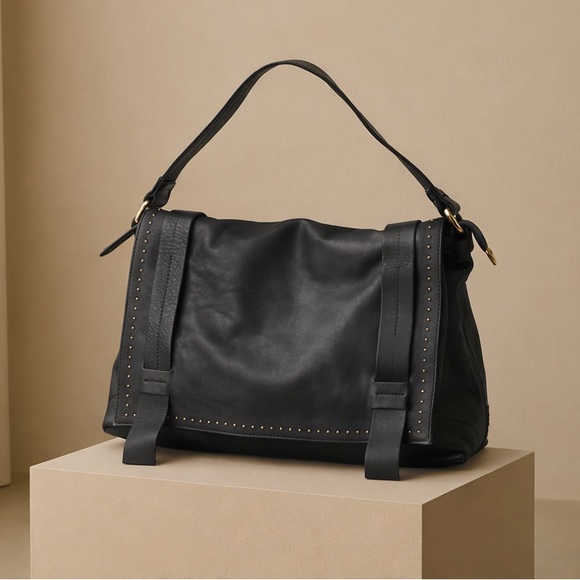 A. Bellucci Handbags - Italian Stud Leather Convertible Satchel